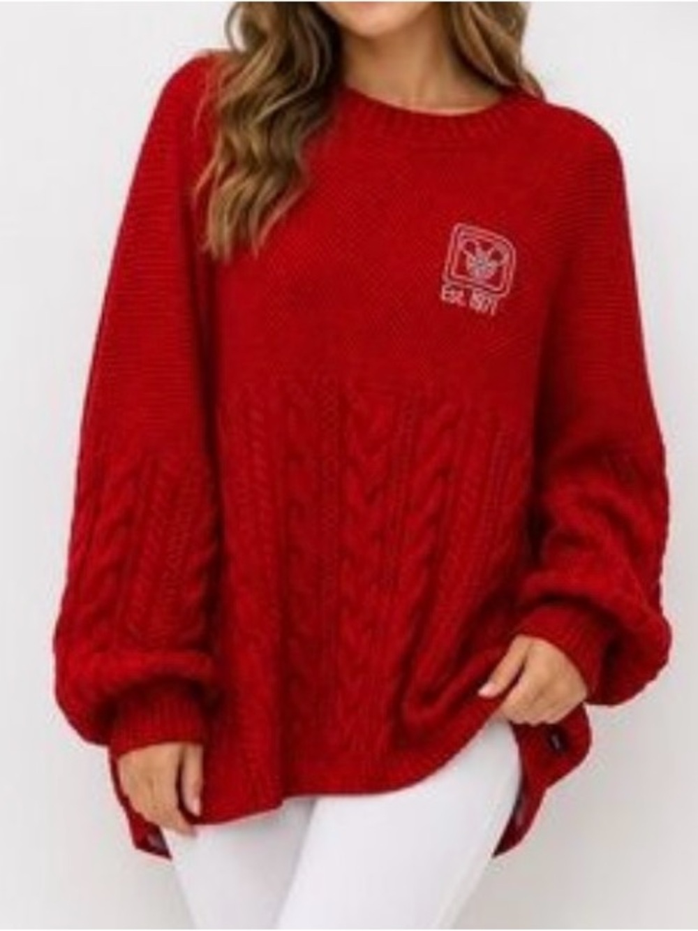 Walt Disney World Spirit Jersey Red Crew Neck Sweater Size Small